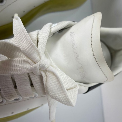 Alexander McQueen Oversized Sneakers Size 37 Like New, White Leather