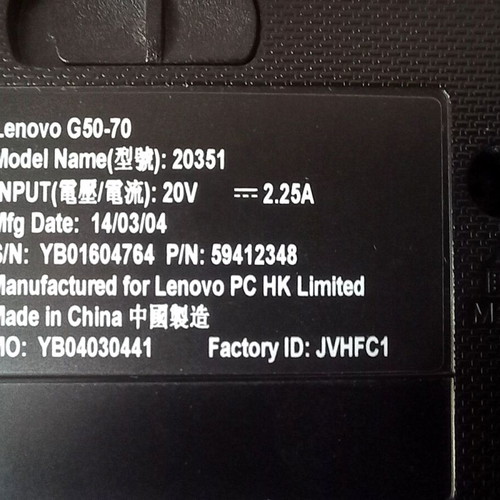Lenovo G50-70 laptop for parts or repair, 15.6 inch, 4GB RAM