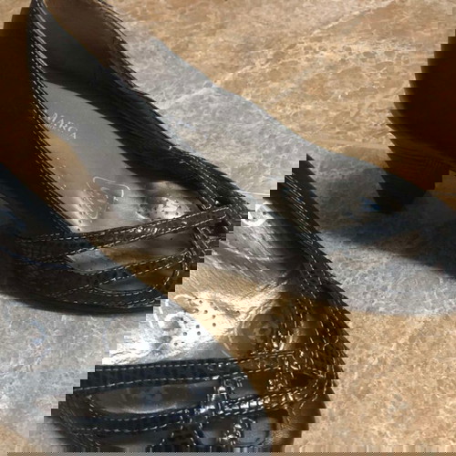 Γόβες Senza Marca μεταχειρισμένες, μαύρες, γνήσιο δέρμα, μέγεθος 38