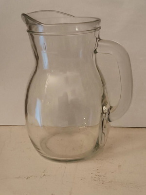 Glass water or wine pitcher like new, unused