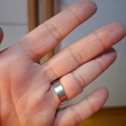 Silver ring rectangular shape like new