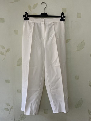 A-Style White Women's Pants 7/8 New, Thin Summer Fabric