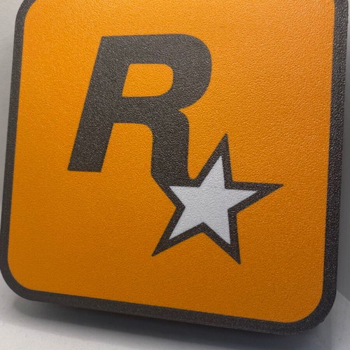 Rockstar lamp like new, USB with switch, 15x15 cm