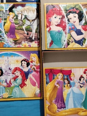 Puzzle 4 in 1 - Disney Princess, Happy Day, 35/48/54/70 pieces, Trefl, 4€