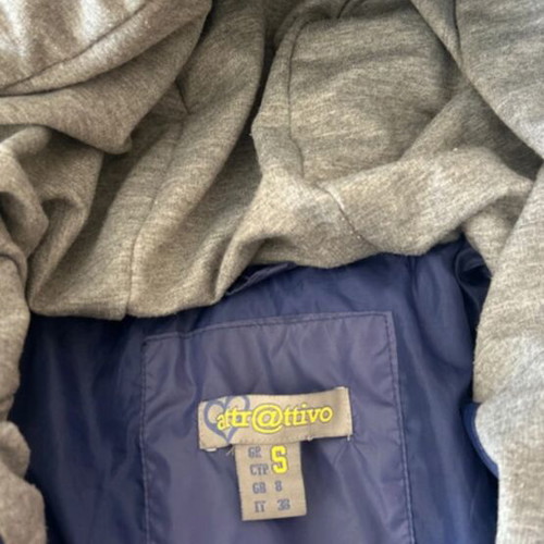 Attrattivo puffer jacket like new, gray and blue, size S