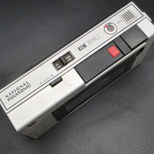 National Panasonic RQ-212 Retro Cassette Player used with Metal Case