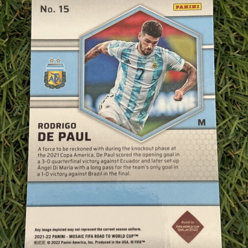 Panini Mosaic FIFA Road to World Cup 2021-22 Rodrigo De Paul card