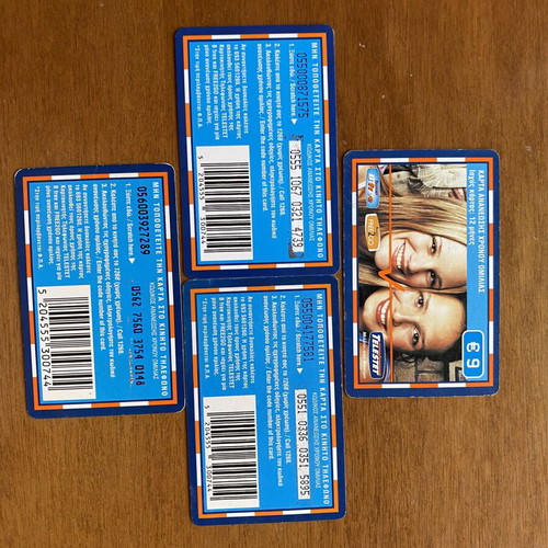 Phone cards like new, set of 3 different