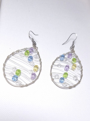 Handmade earrings like new, silver