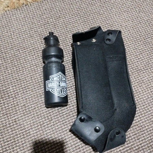 Harley Davidson flask in leather case used for motorcycle