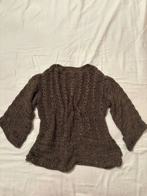 Γυναικείο πλεκτό sweater μεταχειρισμένο, χακί, 80% cotton 20% acrylic, μέγεθος M