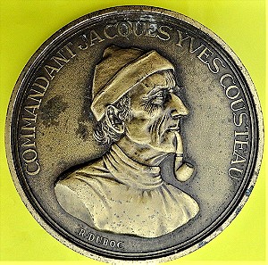 ΓΑΛΛΙΑ Μεγάλο Μετάλλιο COMMANDANT JACQUES YVES COUSTEAU LA CALYPSO Ø 90,0mm 212,00 gr