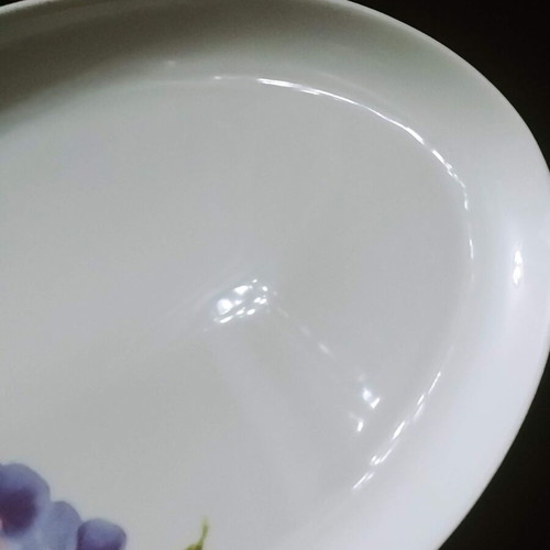 Oval serving platter like new, Ionia Greece porcelain with orchid design