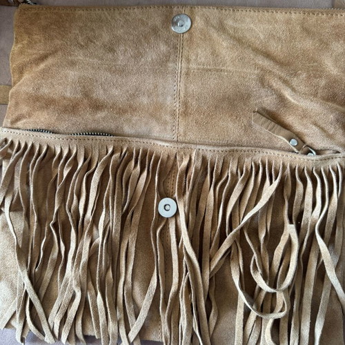 Top Shop cross bag real leather like new, brown