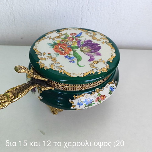 ACF Style de Limoges Porcelain Decorative Container used, vintage