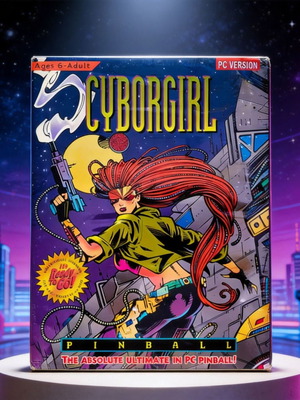 PC - Cyborgirl Pinball (Big Box, Sealed) *B & N Software*