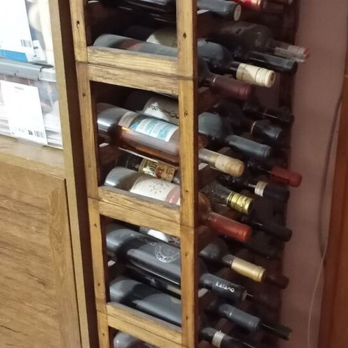 Bottle rack like new, modular wooden stand