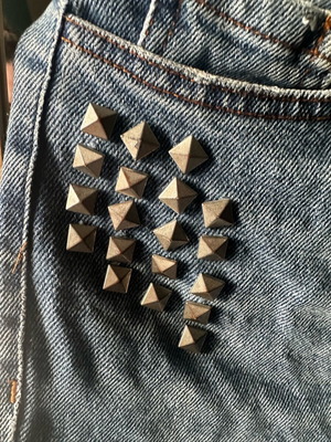 Bershka blue jean high-waisted straight used, size 36