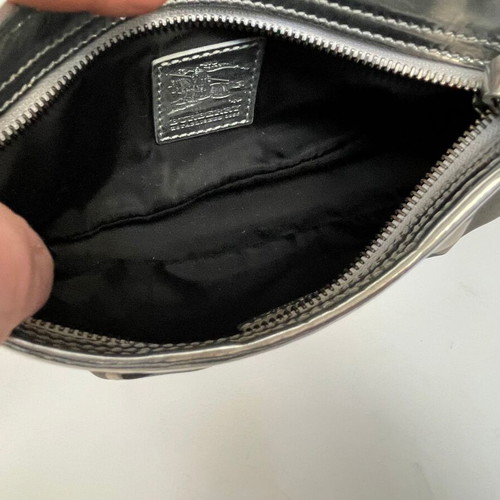 Burberry small shoulder bag like new, gray and silver