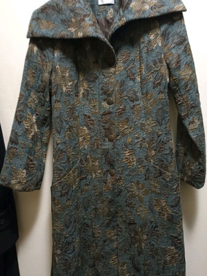 Wool Polyester Coat in Khaki Beige, Size M, Like New