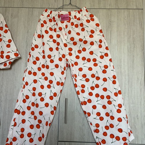 Mamoush set like new, 100% cotton, white and red