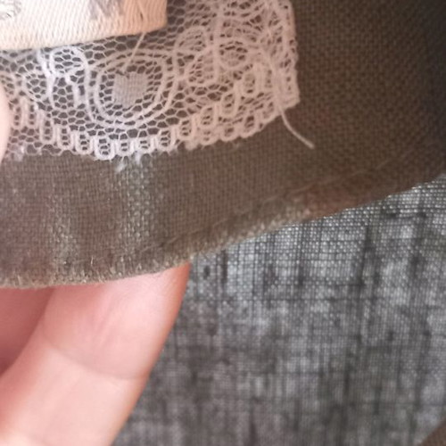 Linen jacket olive green medium