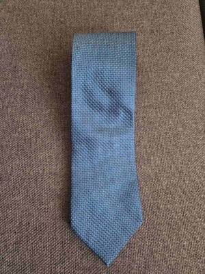 Ermenegildo Zegna μπλε γραβάτα με υφή
