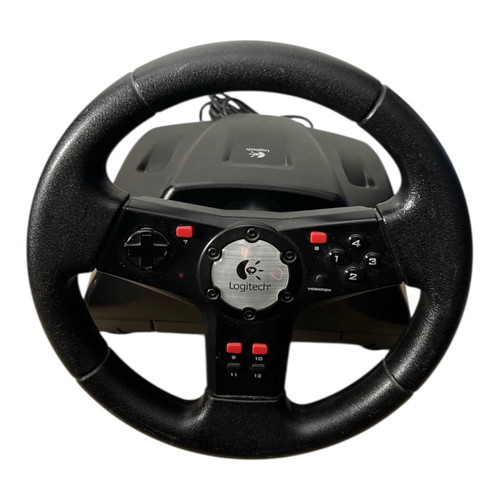 Logitech 863248-0000 E-UK12 USB Nascar Racing Wheel for PC used, wheel and pedals