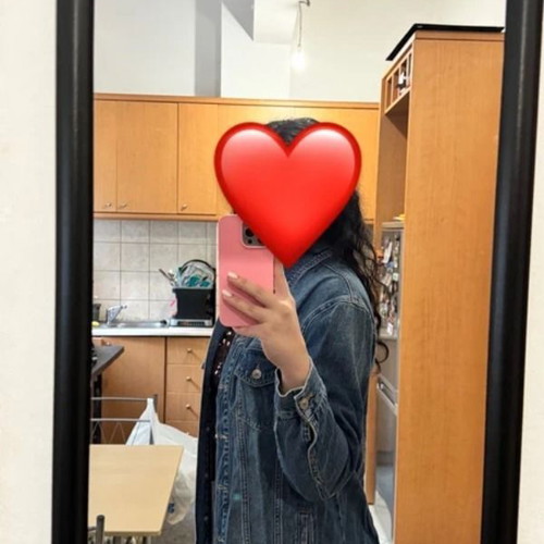 Long denim jacket used, size medium, blue
