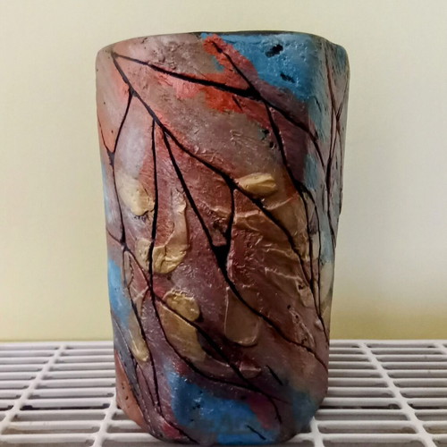 Handmade decorative vase new gypsum painted by LuAna