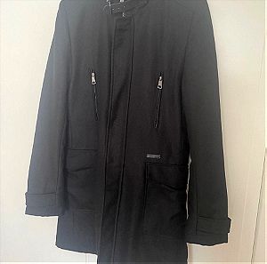 Μαύρο αντρικό παλτό Biston Large