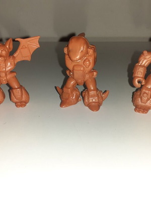 Teratomachoi Hasbro figures used, set of three with missing parts