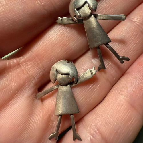 Handmade Silver 925 Earrings Acme Art like new