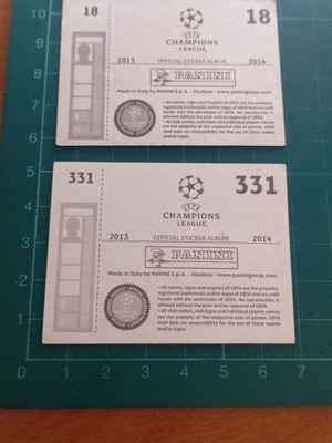 Αυτοκόλλητα συλλογή Panini UEFA Champions League 2011/2012 σαν καινούργια, 2 τεμάχια