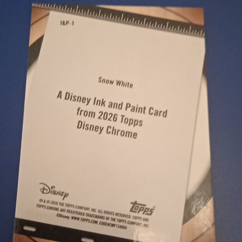 Snow White Disney Topps Chrome 2026 Ink and Paint Card new