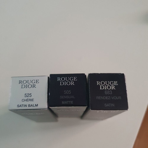 Dior set of 3 full size lipsticks used