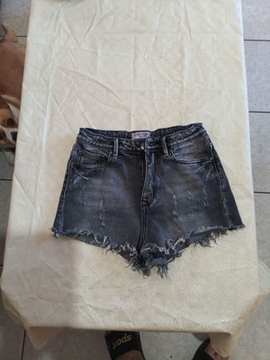 Ativo Jeans Grey Teen Denim Shorts size 14Y 164cm with worn details