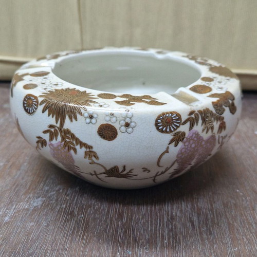 Satsuma ashtray used, Japanese
