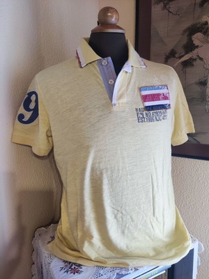 Nautica Jeans Co. men's polo shirt used, yellow, size S