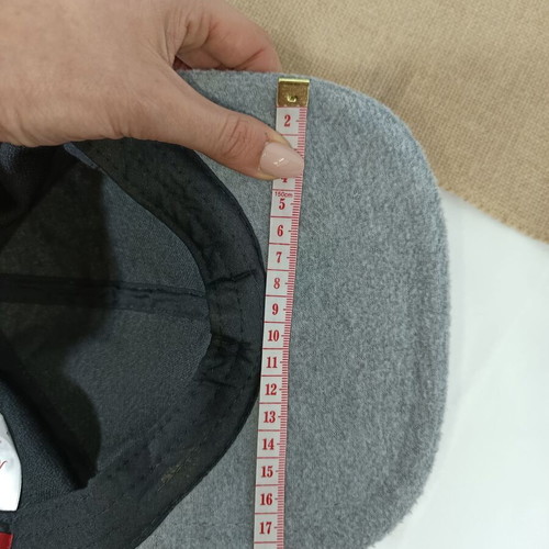 Karfil Hats baseball cap grey like new, flat wide brim