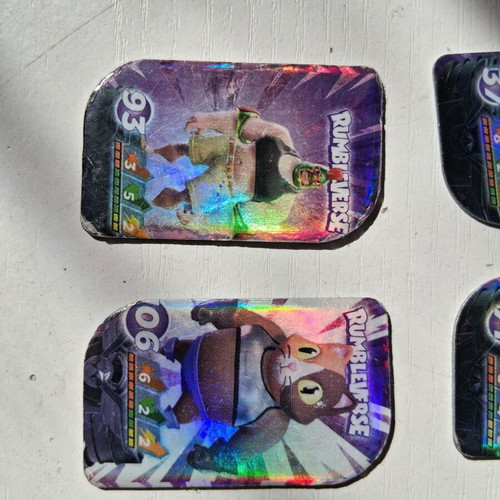 Rumbleverse metal tags set of 6, like new