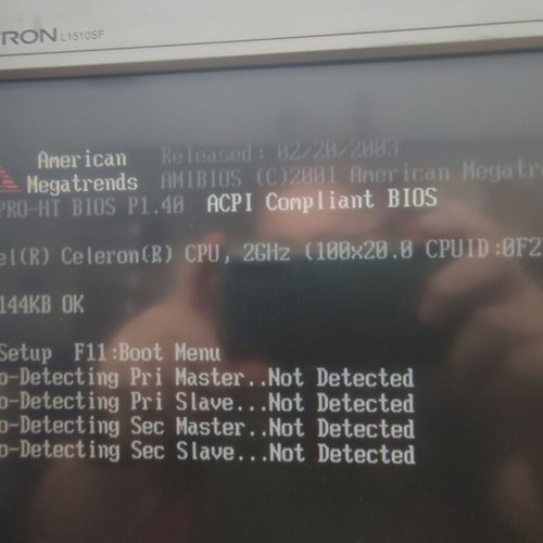 GE PRO-HT Motherboard used with Celeron 2.00GHz CPU and 256MB RAM