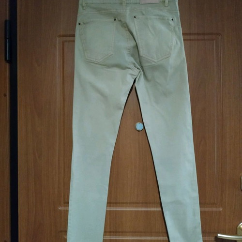 Denim skinny Pull&Bear No(36) like new, cotton pistachio color