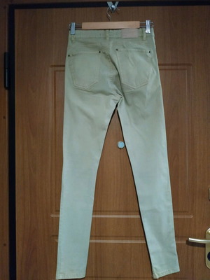 Denim skinny Pull&Bear No(36) like new, cotton pistachio color