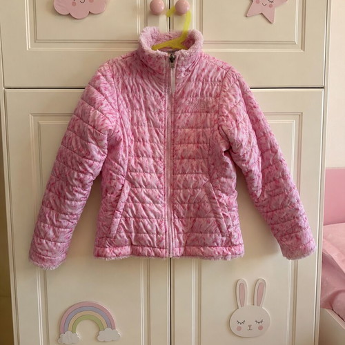 The North Face reversible girls' jacket, pink, size S (7/8)
