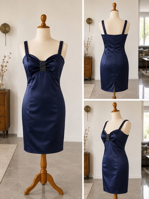Antonio Notaro cocktail dress small size blue like new