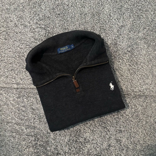 Polo Ralph Lauren Quarter Zip men's size Large black like new