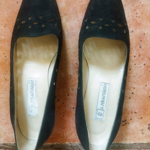 Sebastakis black pumps with cutout designs like new, size 37.5
