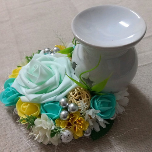 Handmade composition with 13cm burner new for waxmelts