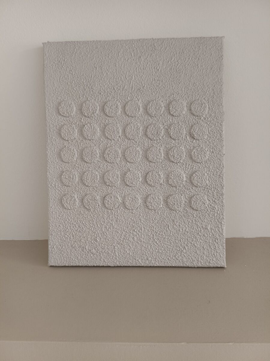 Canvas painting textured 40x40 with… - € 15,00 - Vendora.cy